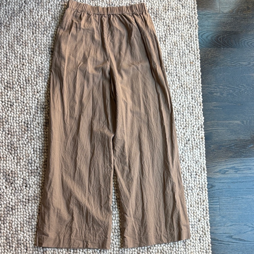 Women's Brown Wide-Leg Pants - Picture 6 of 8